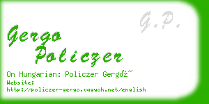 gergo policzer business card